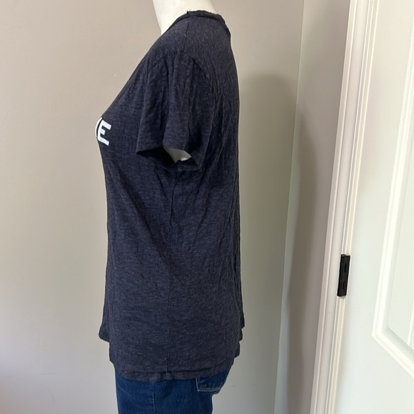 ZADIG and VOLTAIRE Shirt JE T'AIME Walk Flock Noir Tee T shirt Graphic Blue - Picture 4 of 8